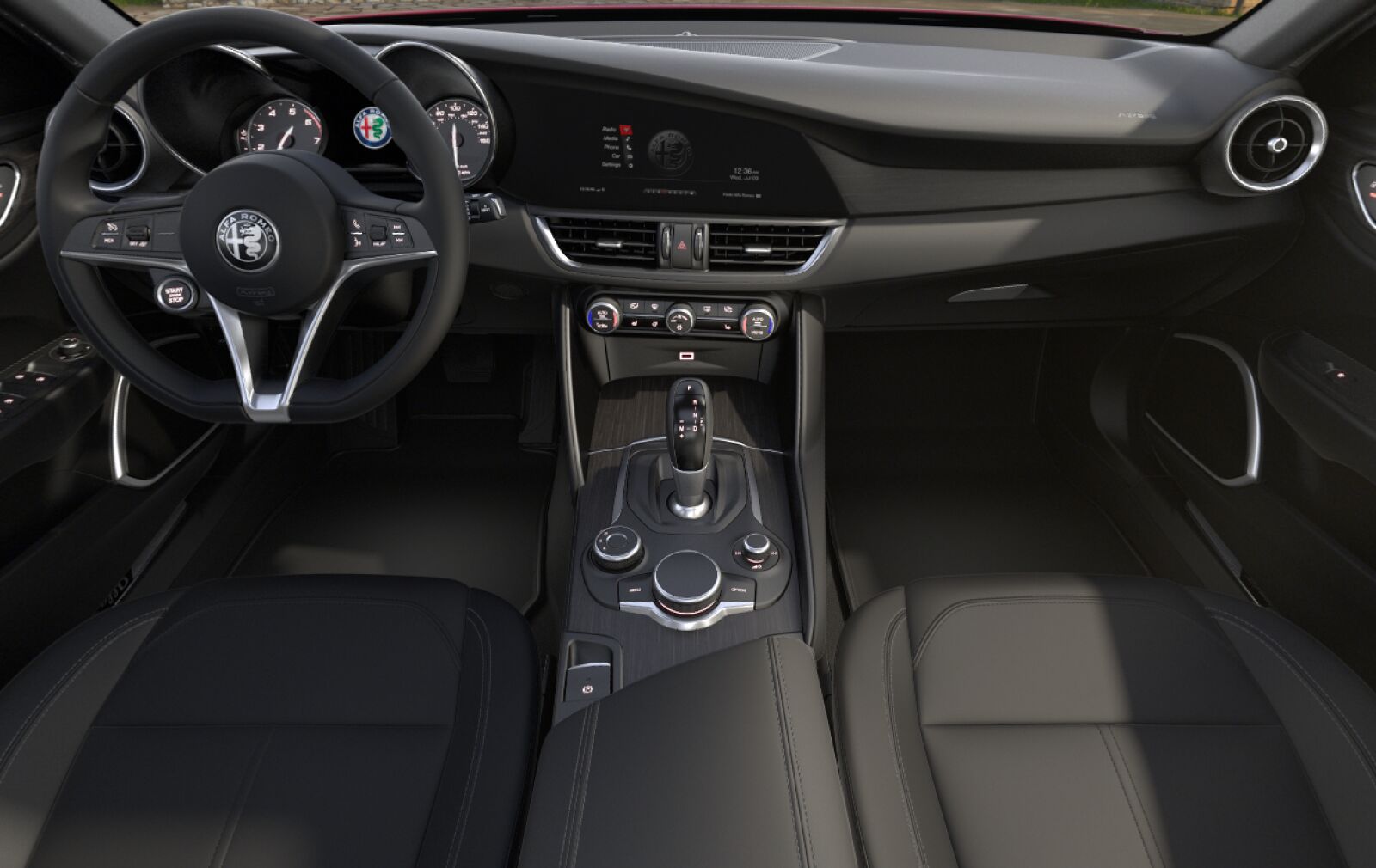 2019 Alfa Romeo Giulia Ti AWD Black Interior